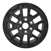 17-inch Ford Bronco OEM wheel ALY00466U45. Black rim front view.